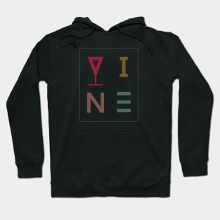 Wine text tipography design Hoodie